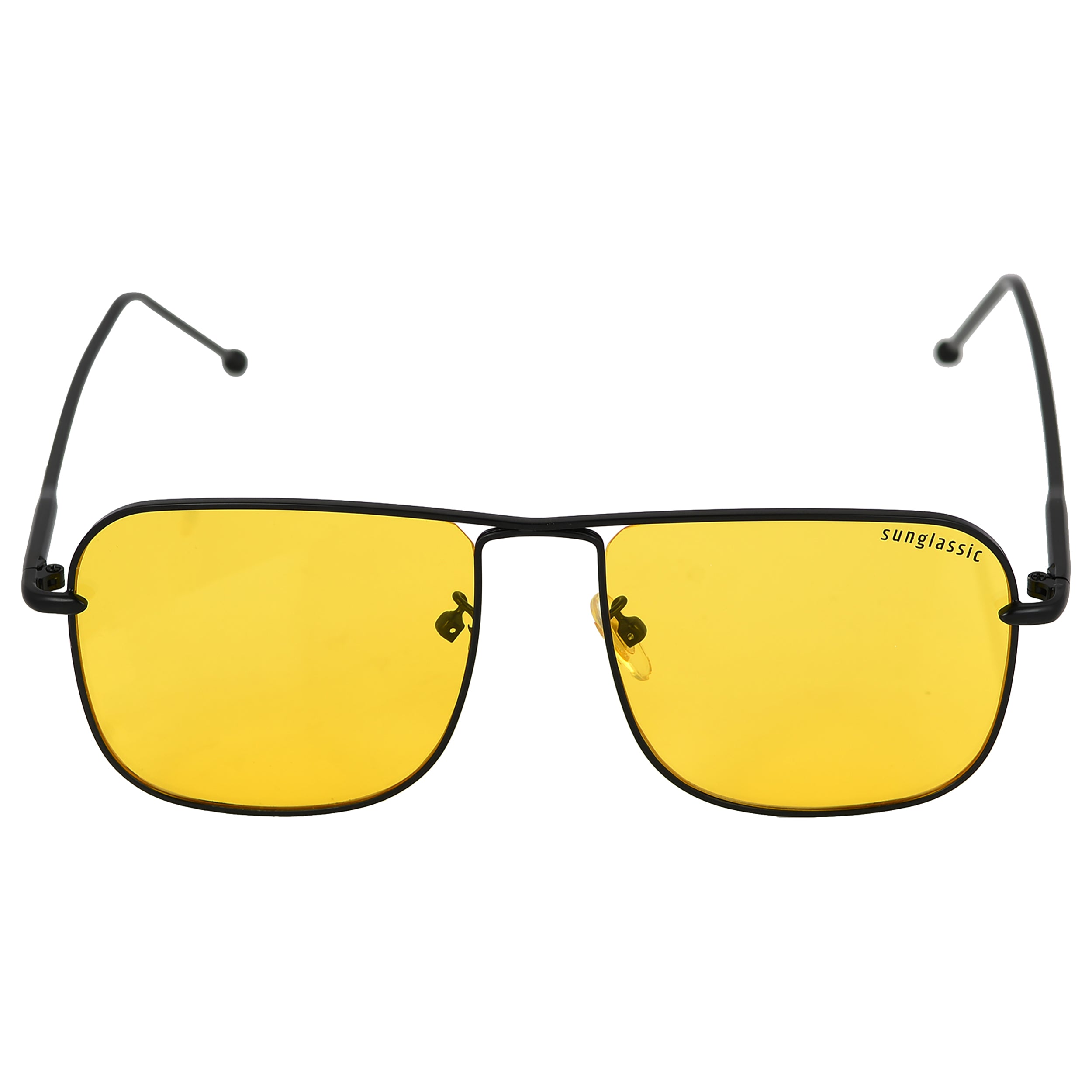 The Godfather Black Yellow Square Sunglasses