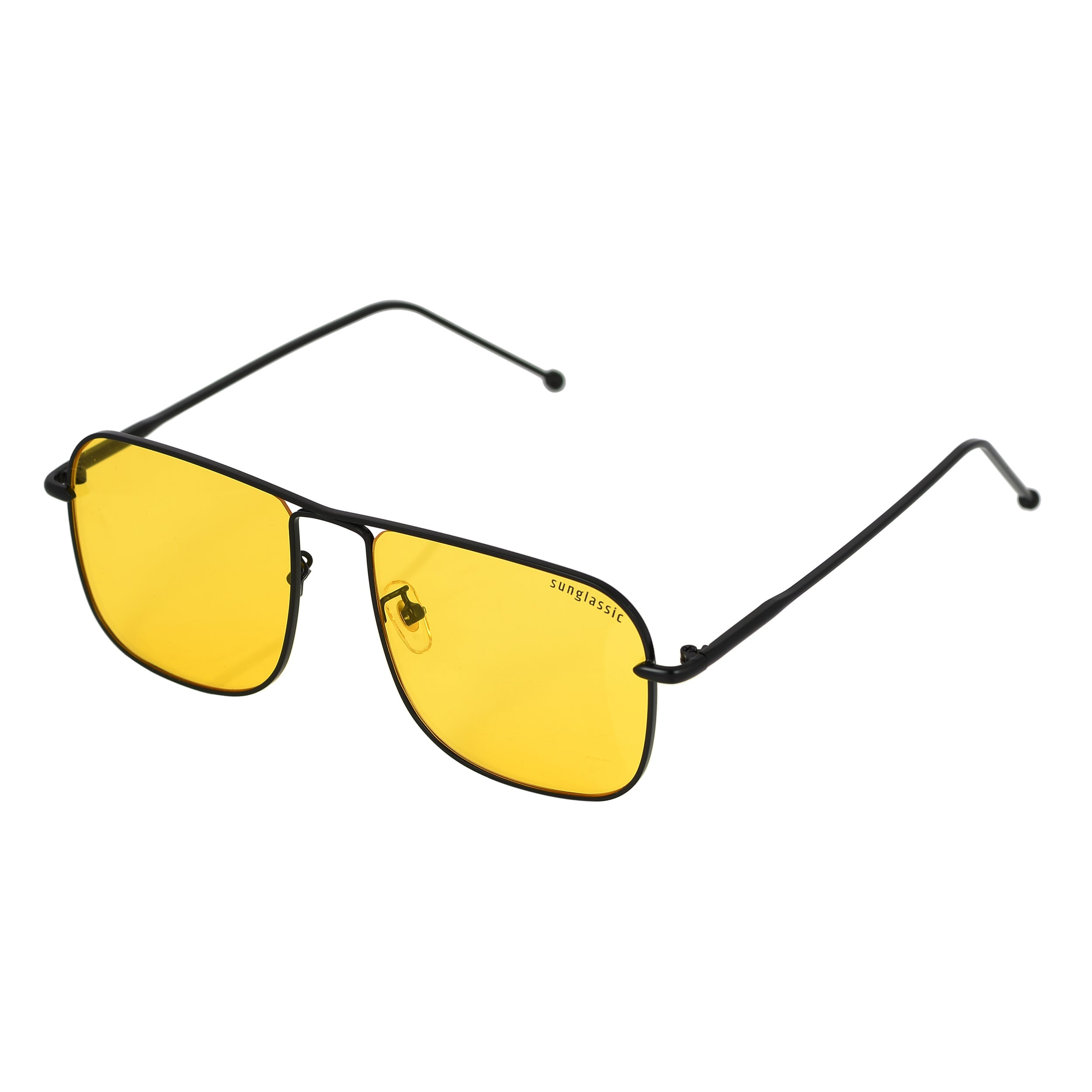 The Godfather Black Yellow Square Sunglasses