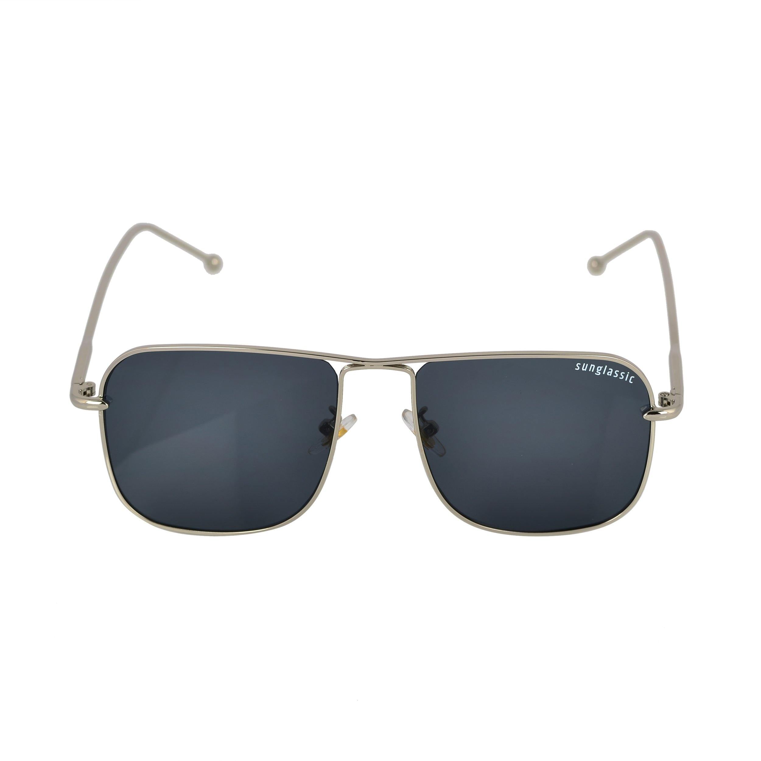 The Godfather Silver Black Square Sunglasses