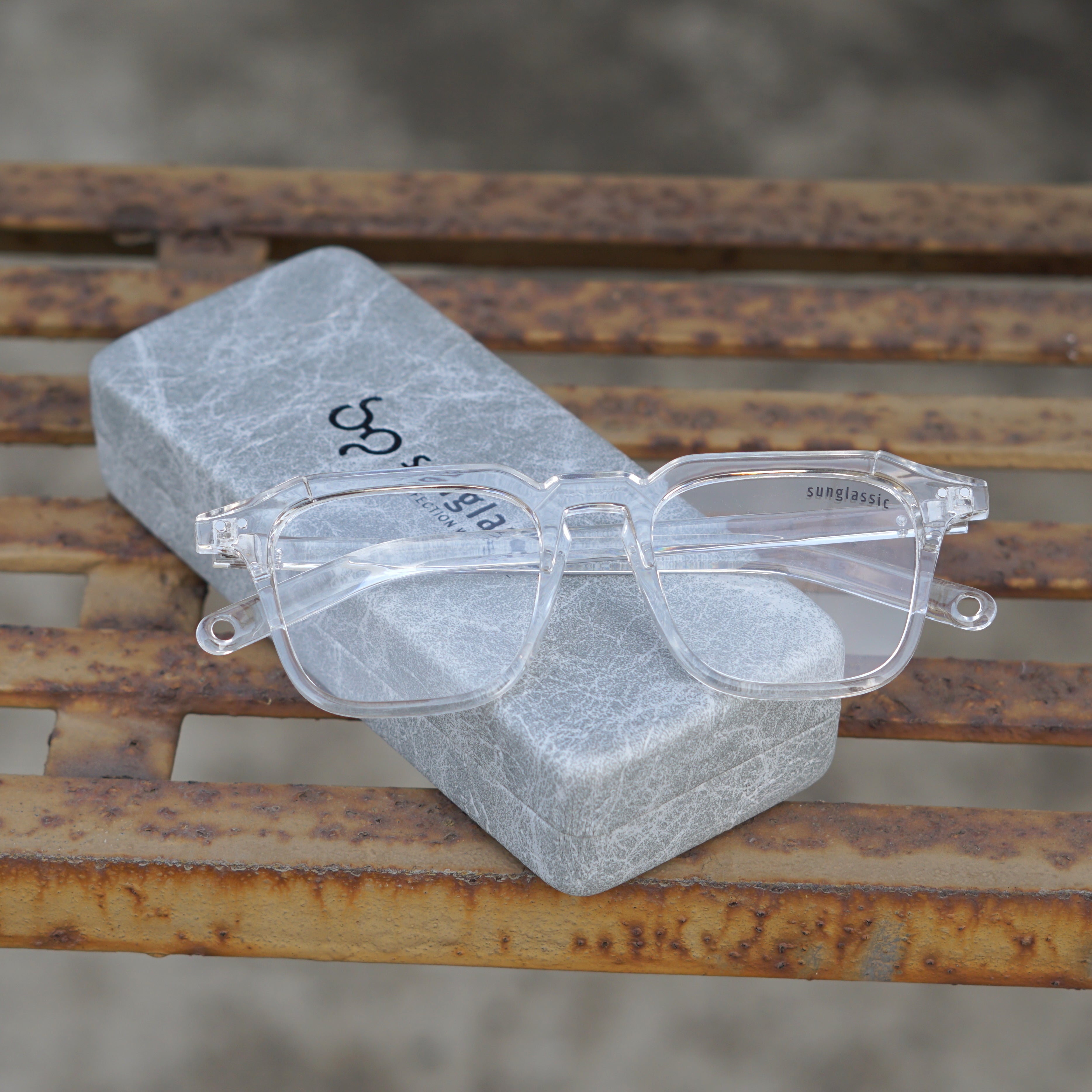 Kingsman Clear Square Sunglasses