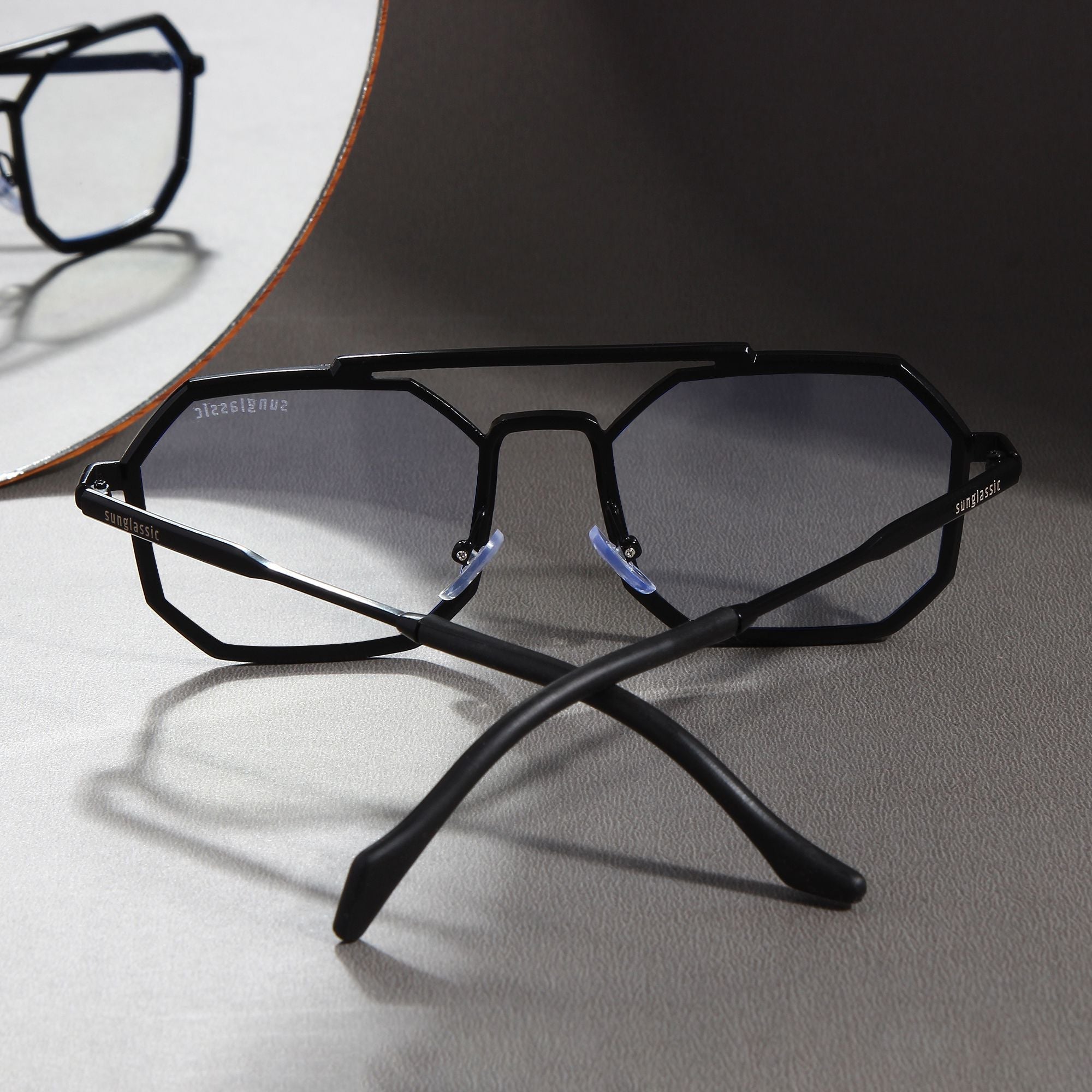 Commando Black Clear Edition Octagon Sunglasses