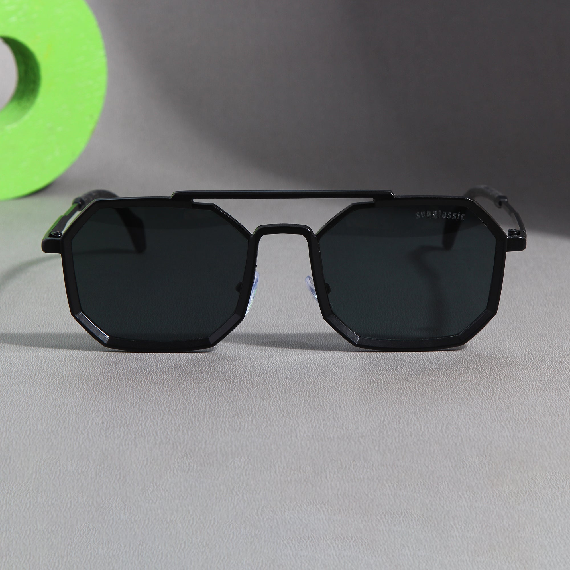 Commando Full Black Edition Octagon Sunglasses
