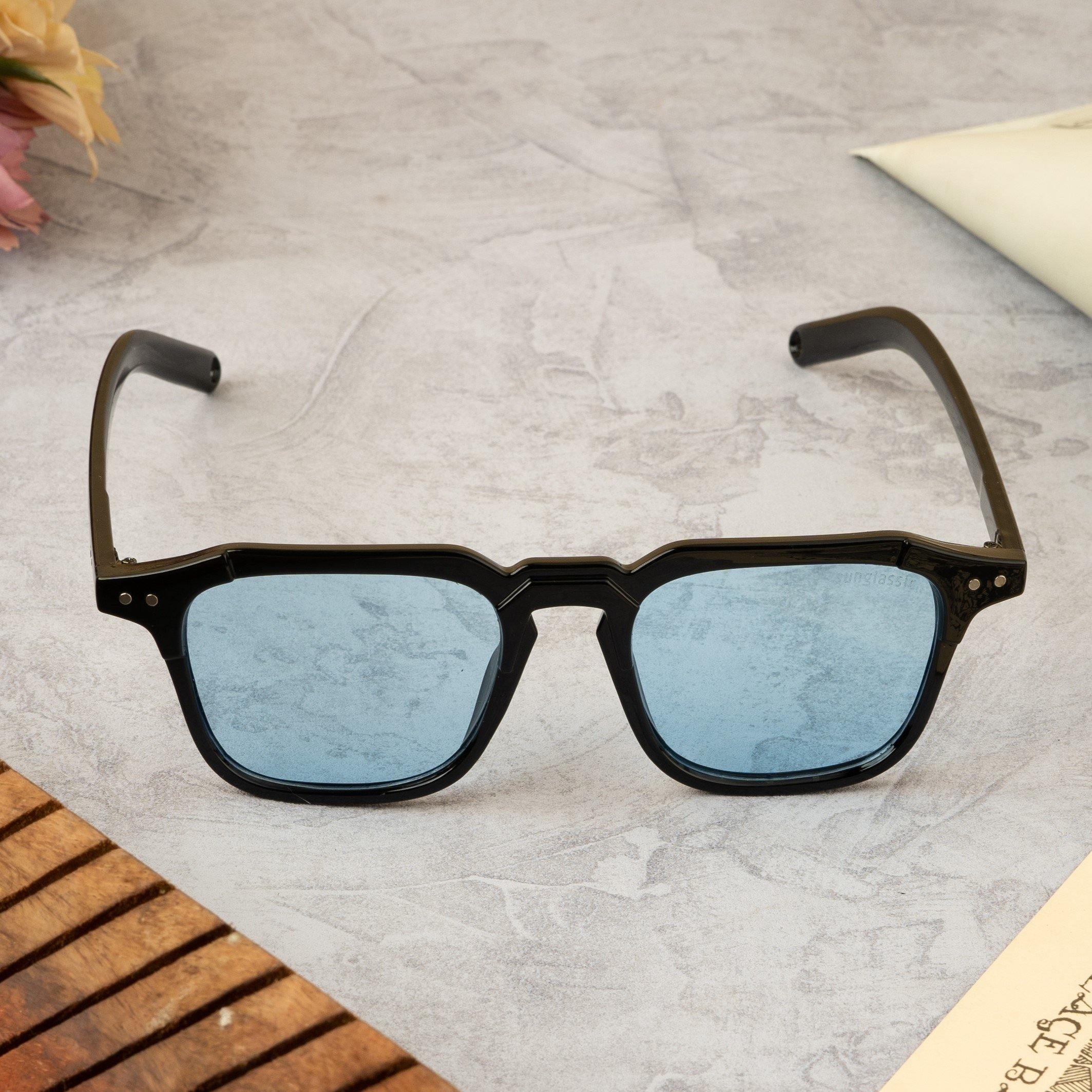 Kingsman Black Blue Square Sunglasses
